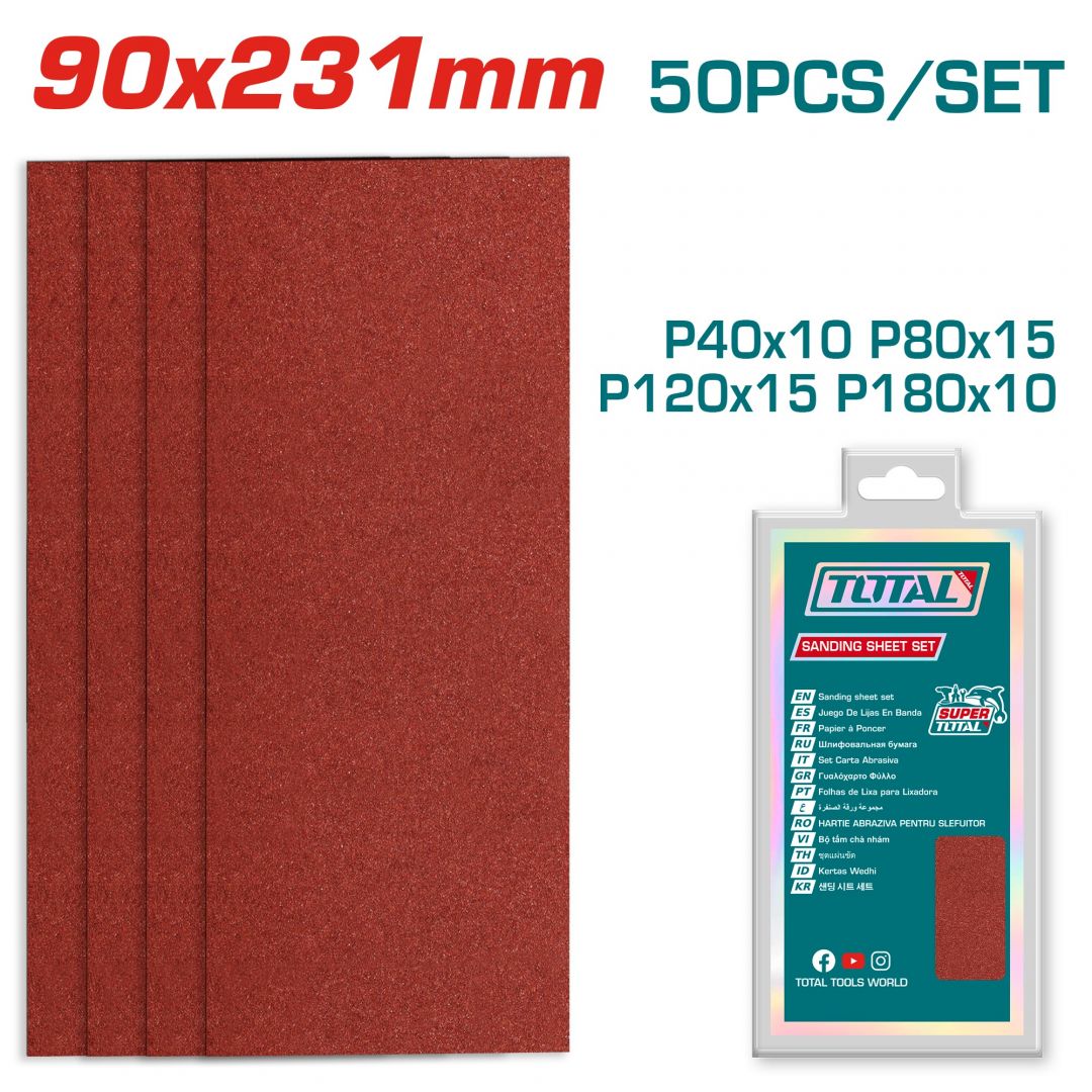 LIJAS 90X231 mm (50U) TOTAL